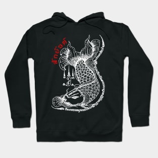 Thai Dragon Fish Spritual Sak Yant Tattoo Design Hoodie